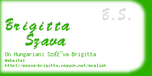 brigitta szava business card